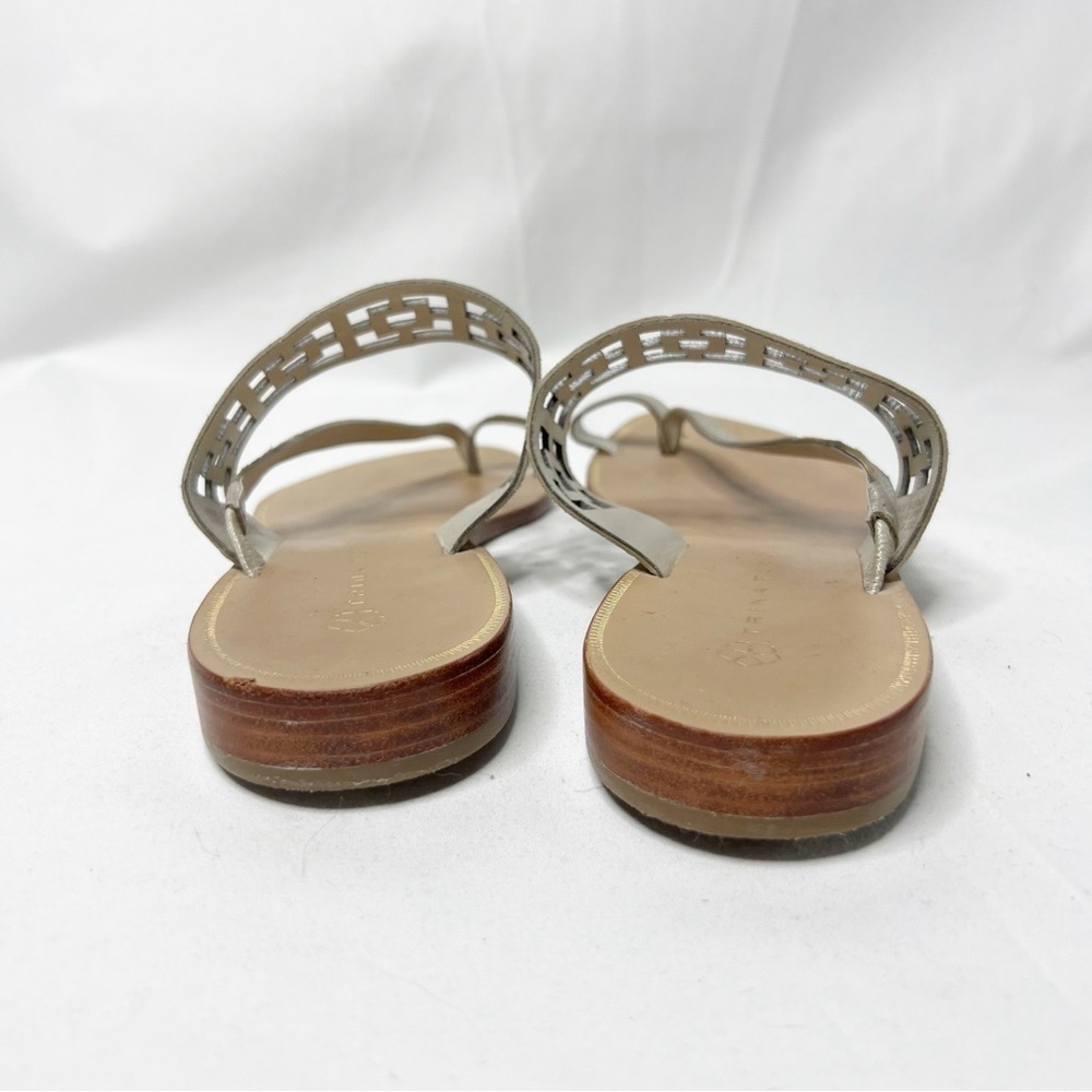 Trina Turk Metallic Leather Sandals Size 7.5 - Picture 3 of 6